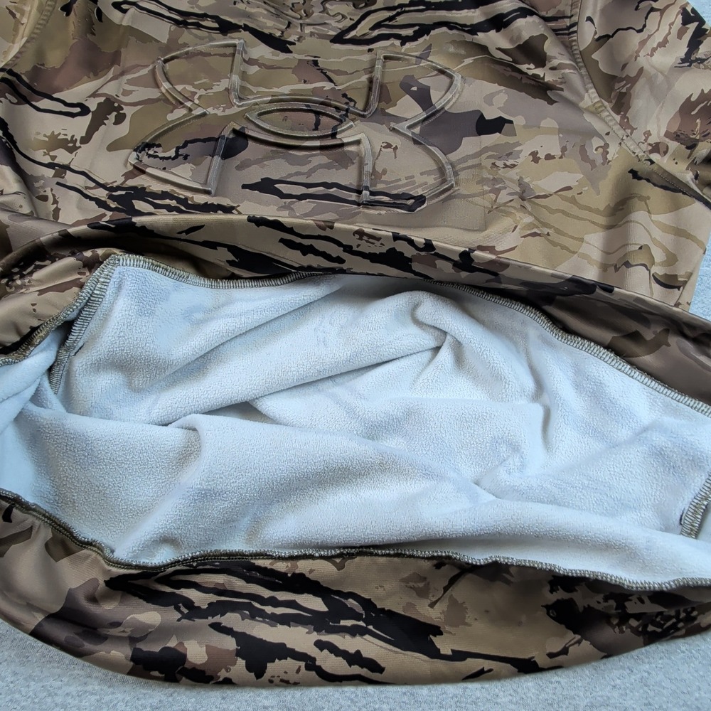 Under Armour Mens XXL Barren Camo Armour Fleece Hoodie Pullover 1360561 - Picture 9 of 11
